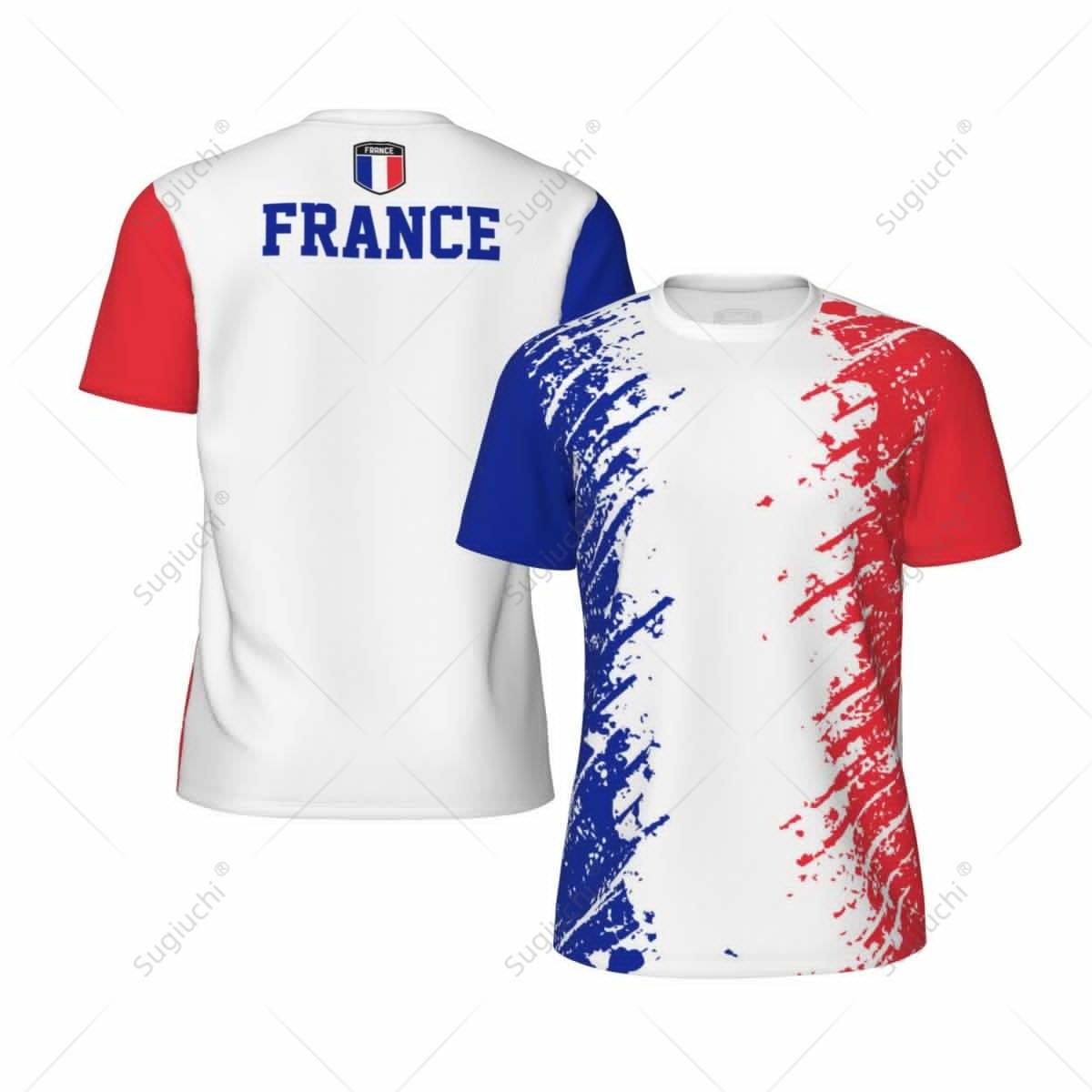 Table Tennis France - تي شيرت رياضي للرجال بتصميم حصري