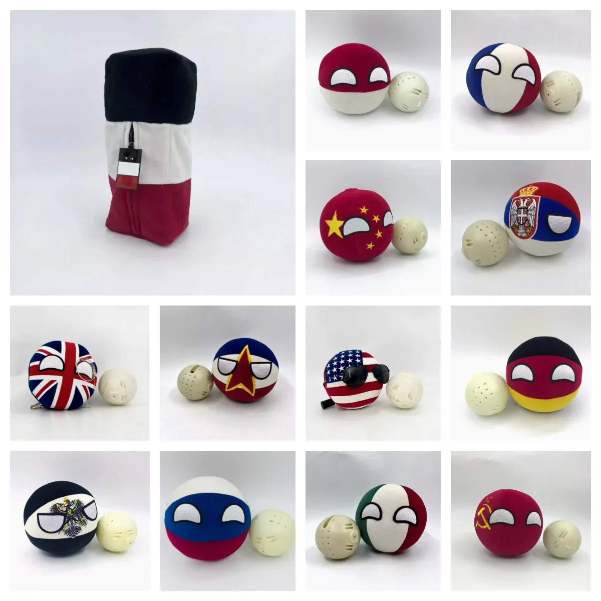Table Tennis France - CountryBalls دمية قطيفة ألمانيا الولايات المتحدة