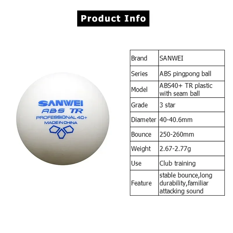 SANWEI-ABS TR 3 كرات تنس الطاو - مراجعة Table Tennis Zlc وسعره